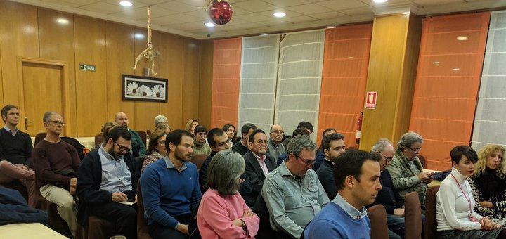Imagen de una Asamblea de Ciudadanos Alcobendas celebrada el pasado mes de diciembre en un restaurante de Alcobendas