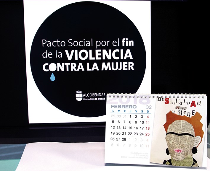 Alumnos del IES Giner de los Ríos de Alcobendas ilustran un calendario contra la Violencia de Género